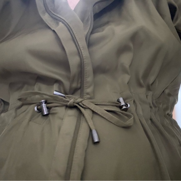 J.Jill Olive Green Women's raincoat - Picture 3 of 6